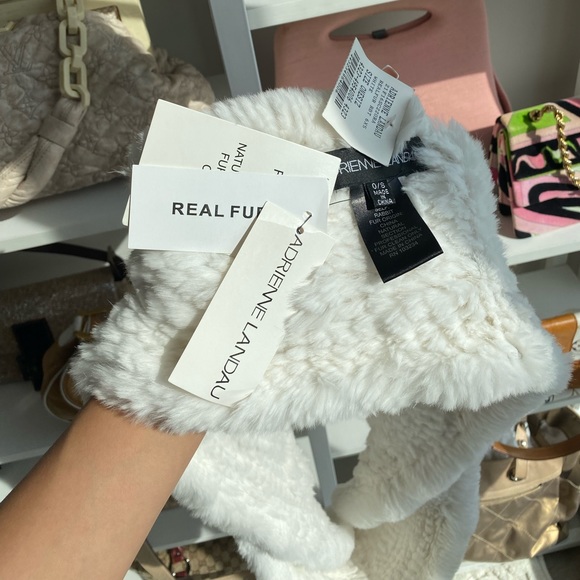 Adrienne Landau Rabbit Fur Snood Scarf 🐇 - Picture 1 of 7